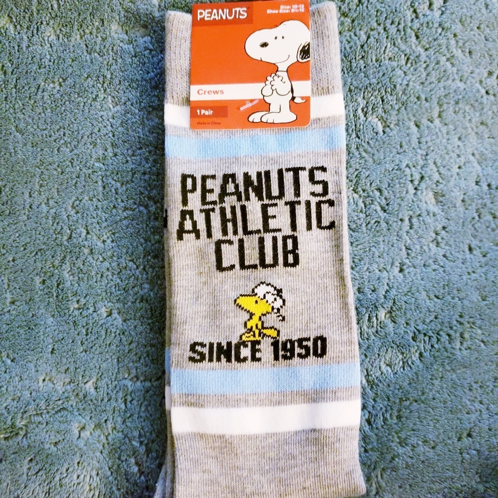 Men's Peanuts Athletic Club Socks. NWT.